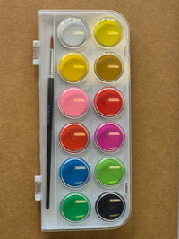 Artshine Watercolour Paint - Washable, 12 Colours