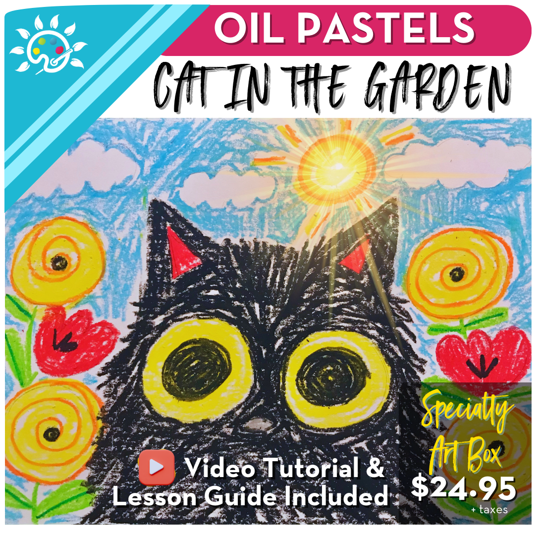 Cat in the Garden | Art Kit + Video Tutorial | Maud Lewis Inspired Project (Specialty Box)