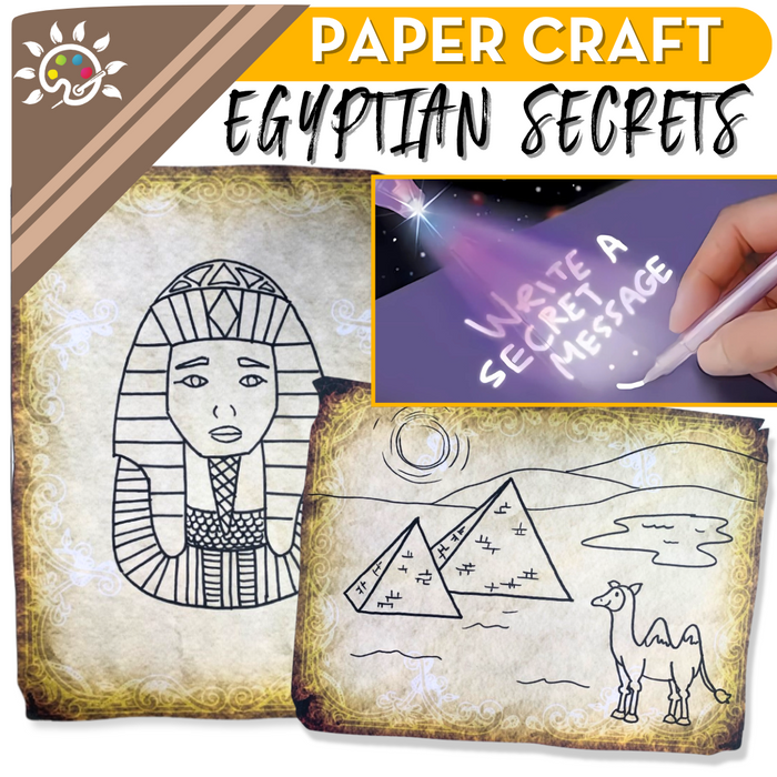 Egyptian Secrets Craft Kit + Video Tutorial - Invisible Ink Paper Craft Specialty Box