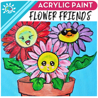 Flower Friends Art Kit + Video Tutorial - Acrylic Paint Specialty Box