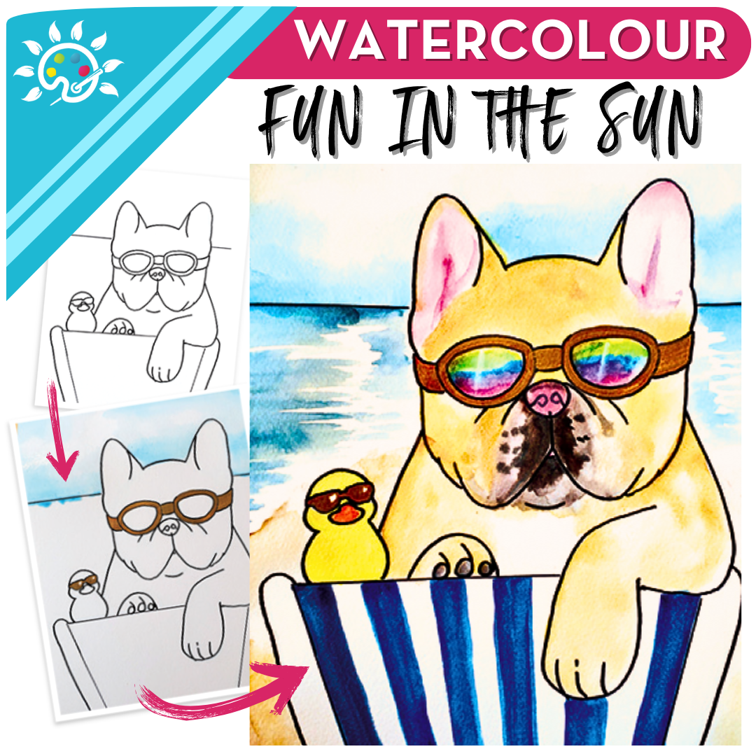 Fun in the Sun Art Kit + Video Tutorial - Watercolour Paint Specialty Box
