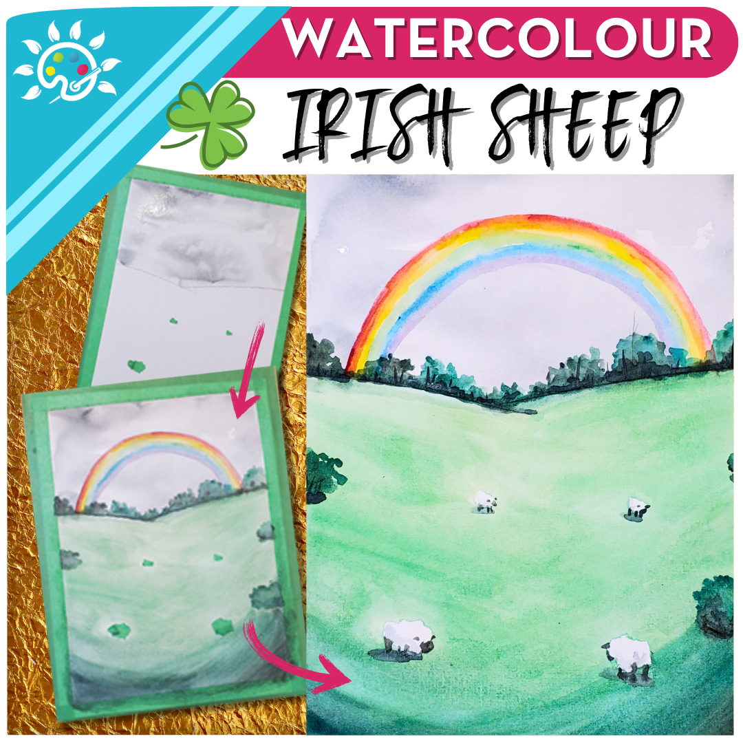 Irish Sheep Art Kit + Video Tutorial - Watercolour Paint Specialty Box