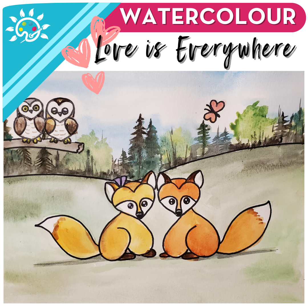 Love is Everywhere Art Kit + Video Tutorial - Watercolour Specialty Box