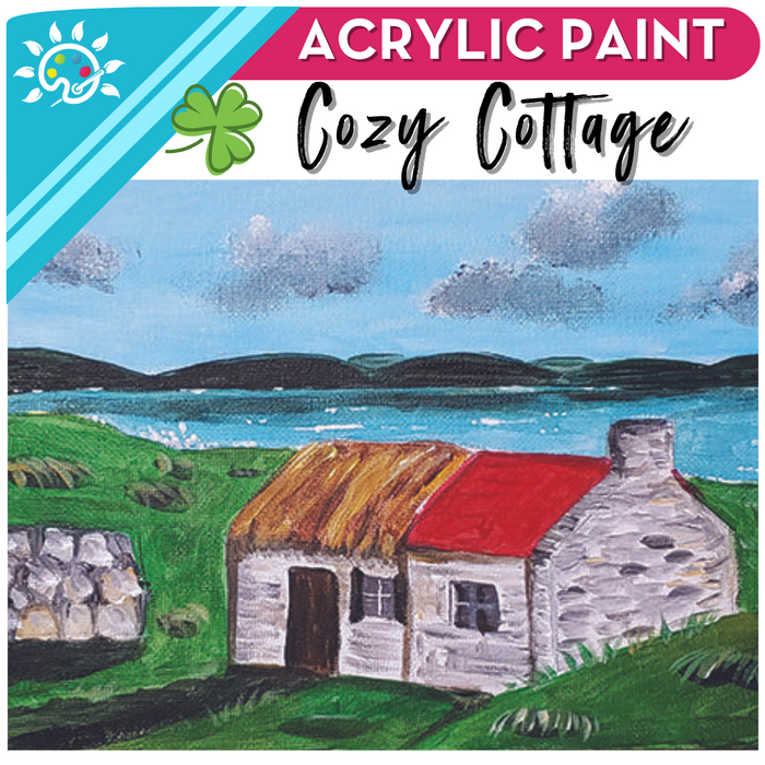 Cozy Cottage Art Kit + Video Tutorial - Acrylic Paint Specialty Box
