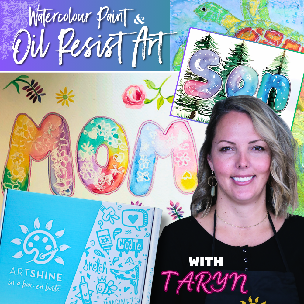 Watercolour Paint & Oil Resist Art (Mother's Day & Father's Day Specialty Box)