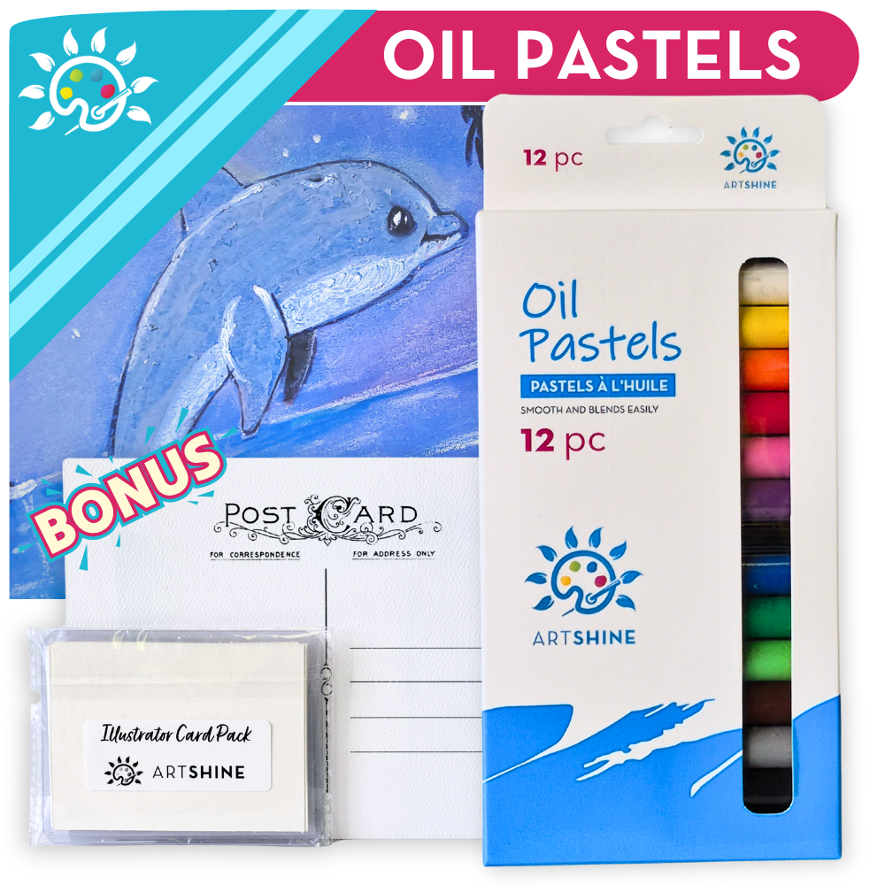 Artshine Oil Pastels - Bright & Vibrant, 12 Count