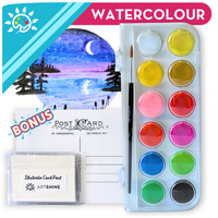 Artshine Watercolour Paint - Washable, 12 Colours