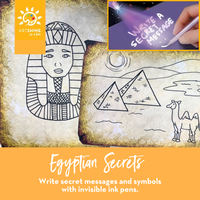Egyptian Secrets | Art Kit + Video Tutorial | Invisible Ink Paper Craft (Specialty Box)
