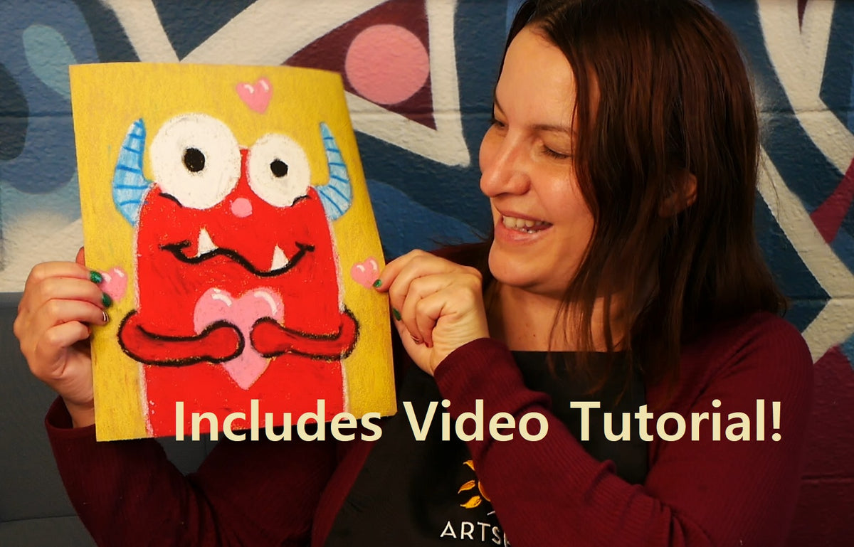 Love Monsters Art Kit + Video Tutorial - Oil Pastel Specialty Box