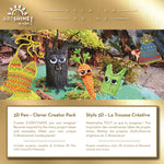 3D Pen Art & Crafts Kit - Clever Creator Pack! Loads of Projects and Supplies for All Ages! Includes Colourful Filaments