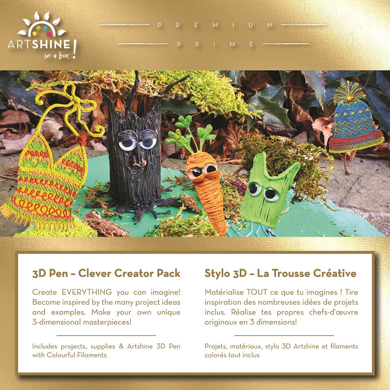 3D Pen Art & Crafts Kit - Clever Creator Pack! Loads of Projects and Supplies for All Ages! Includes Colourful Filaments