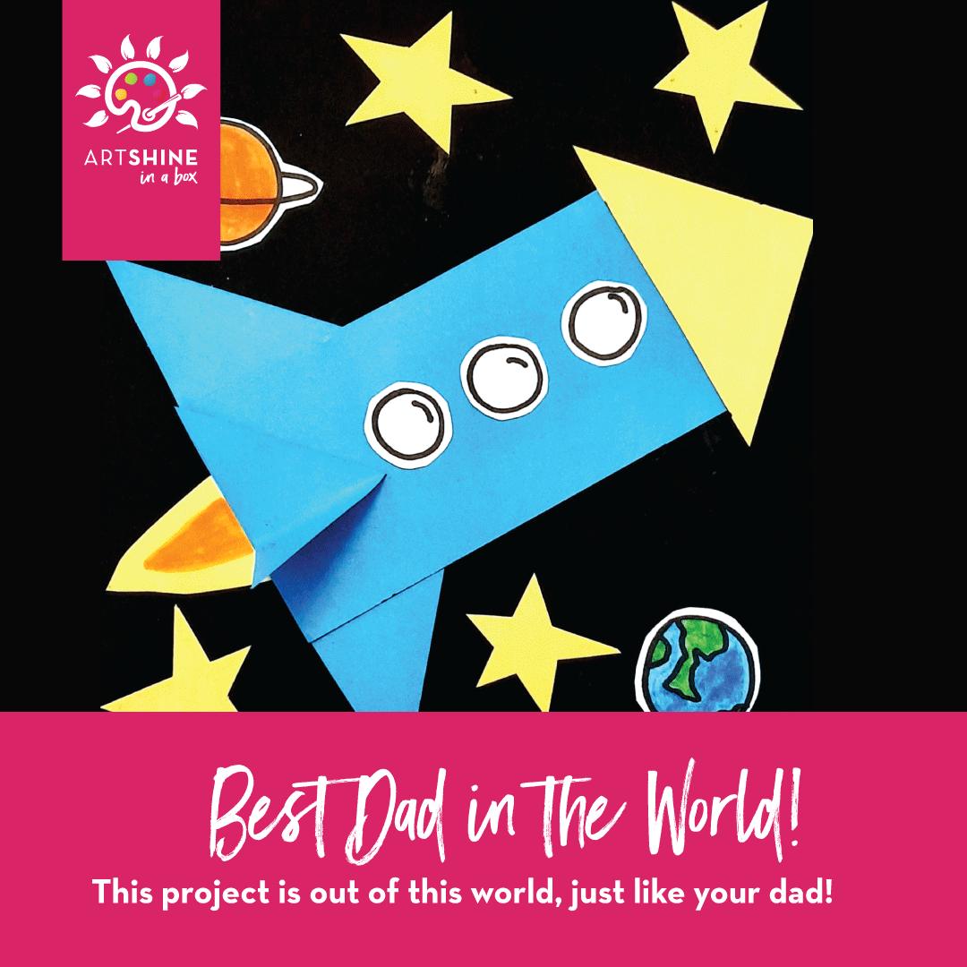Father's Day Space Card | Art Kit + Video Tutorial | A Far Out Collage Card Project (Specialty Box)