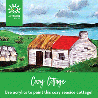 Cozy Cottage Art Kit + Video Tutorial - Acrylic Paint Specialty Box