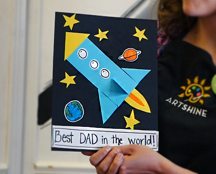 Father's Day Space Card | Art Kit + Video Tutorial | A Far Out Collage Card Project (Specialty Box)