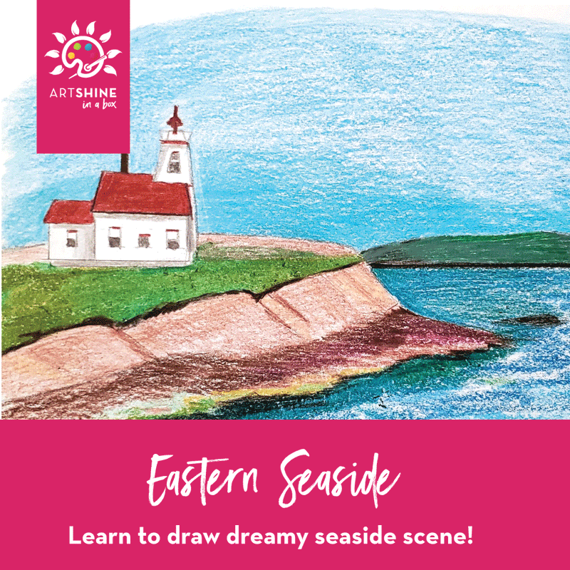 Art Kit +  Video Tutorial | Coloured Pencil Project | Eastern Seaside (Specialty Box)