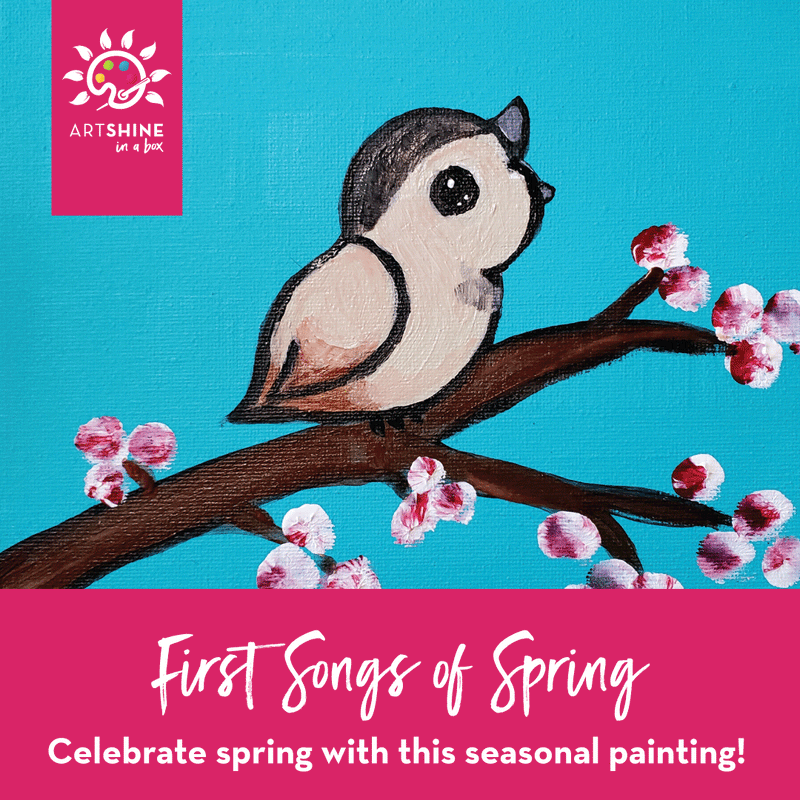 Art Kit +  Video Tutorial | Acrylic Painting Project | First Song of Spring (Specialty Box) 🔰
