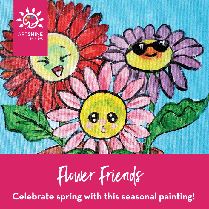 Flower Friends | Art Kit + Video Tutorial | Acrylic Paint Project (Specialty Box)