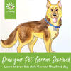 Art Kit +  Video Tutorial | Drawing & Watercolour Project | Draw Your Own Pet: German Shepherd (Specialty Box)