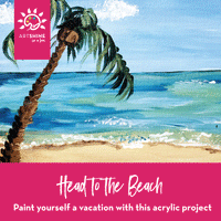 Head to the Beach | Art Kit + Video Tutorial | Acrylic Paint Project (Specialty Box)
