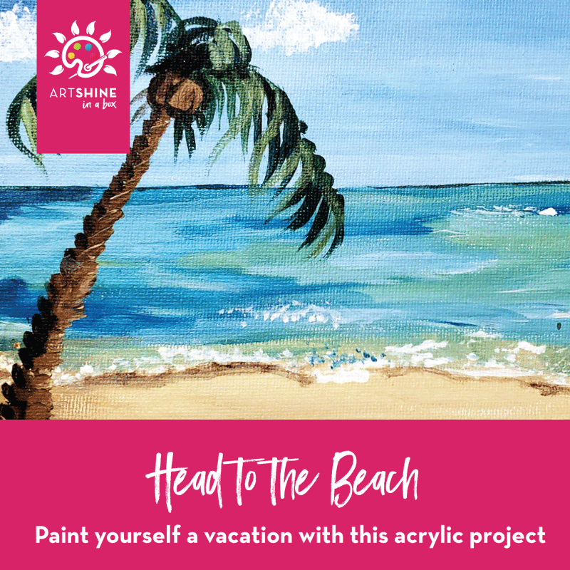 Art Kit + Video Tutorial | Spring |  Acrylic Painting Project | Head To The Beach (Specialty Box) 🔰