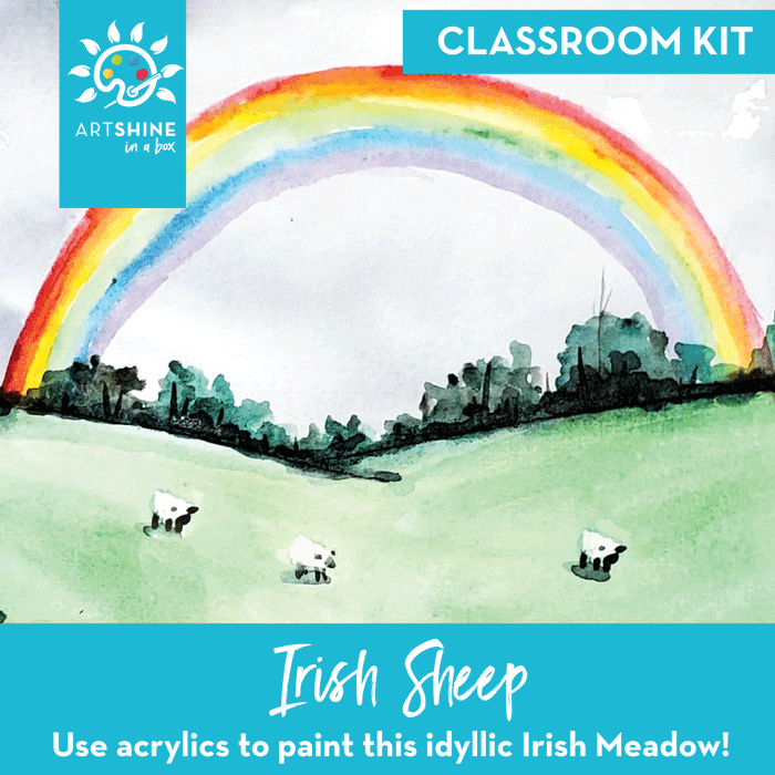Art Kits + Video Tutorial | Watercolour Paint Project | Irish Sheep (Classroom Kit)