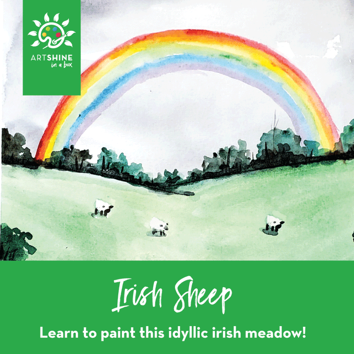 Irish Sheep | Art Kit + Video Tutorial | Watercolour Paint Project (Specialty Box)
