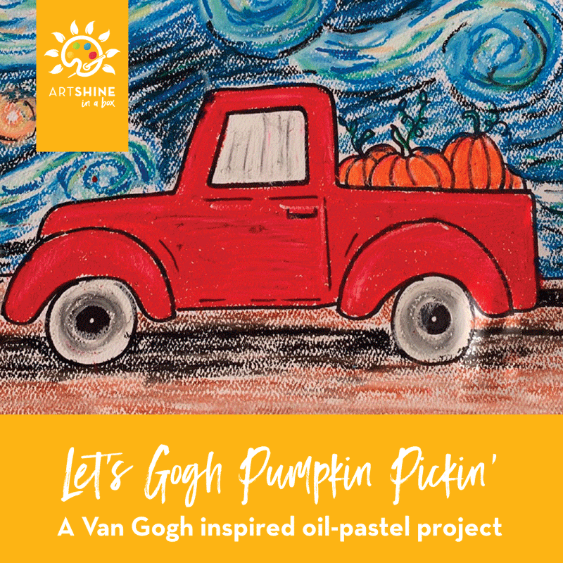 Art Kit | Fall | A Van Gogh Inspired Oil Pastel Project | Let's Gogh Pumpkin Pickin' (Specialty Box) 🔰