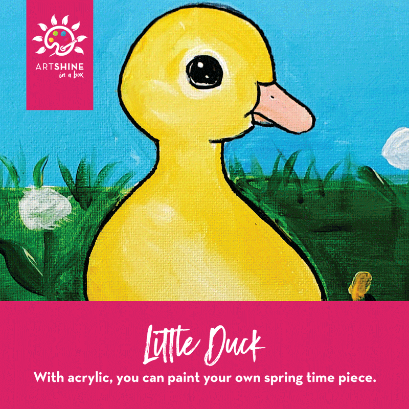 Art Kit +  Video Tutorial | Acrylic Spring Painting Project | Little Duck (Specialty Box) 🔰