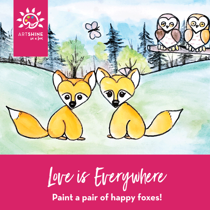 Love is Everywhere | Art Kit + Video Tutorial | Watercolour Paint Project (Specialty Box)