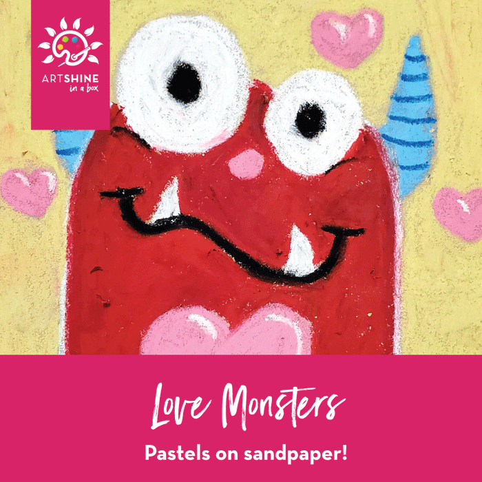 Love Monsters | Art Kit + Video Tutorial | Oil Pastel Texture Project (Specialty Box)