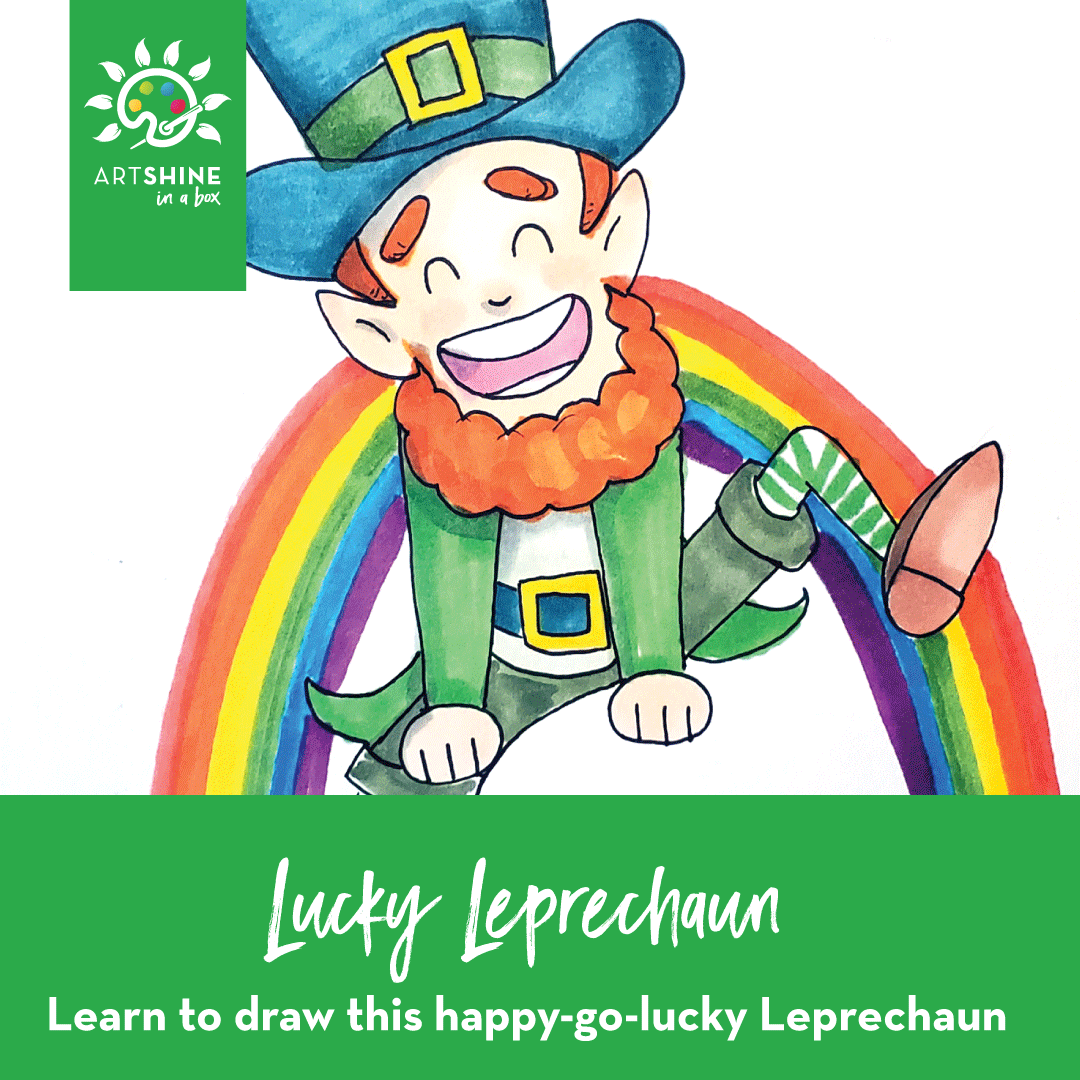 Lucky Leprechaun Art Kit +  Video Tutorial - Traditional Illustration Specialty Box