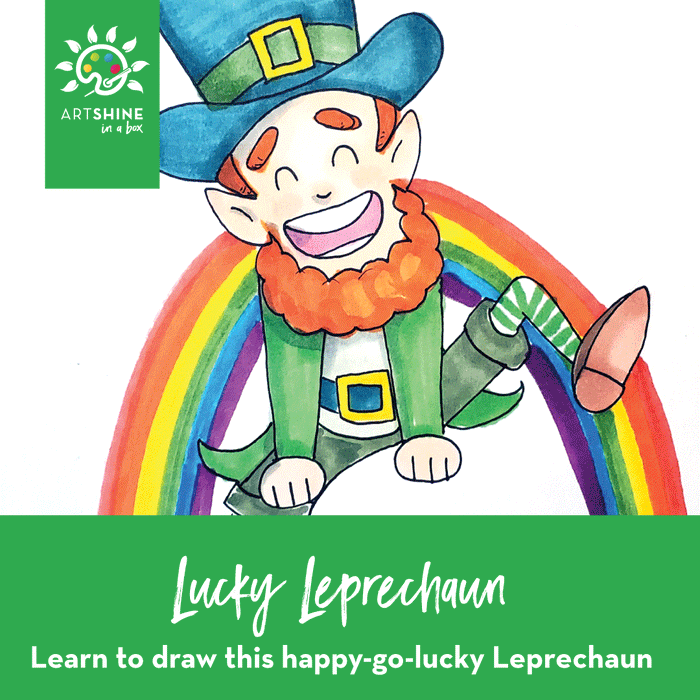 Lucky Leprechaun Art Kit +  Video Tutorial - Traditional Illustration Specialty Box