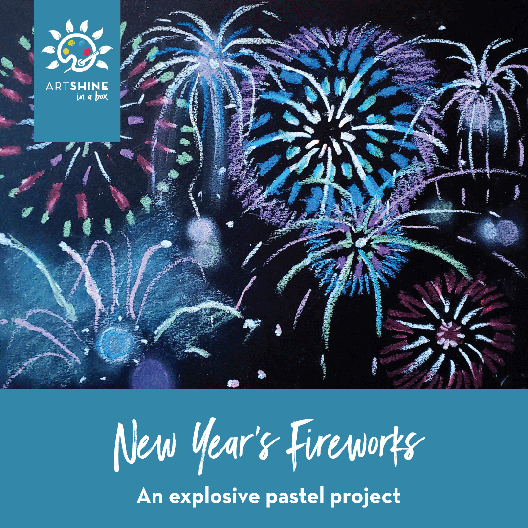 Art Kit + Video Tutorial | Winter | Pastel Project | New Year's Fireworks (Specialty Box)