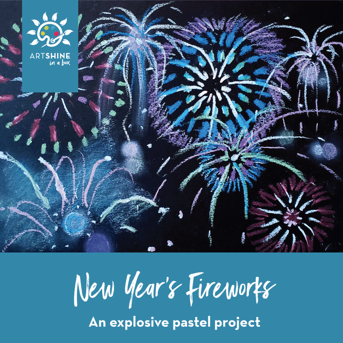 Art Kit + Video Tutorial | Winter | Pastel Project | New Year's Fireworks (Specialty Box)