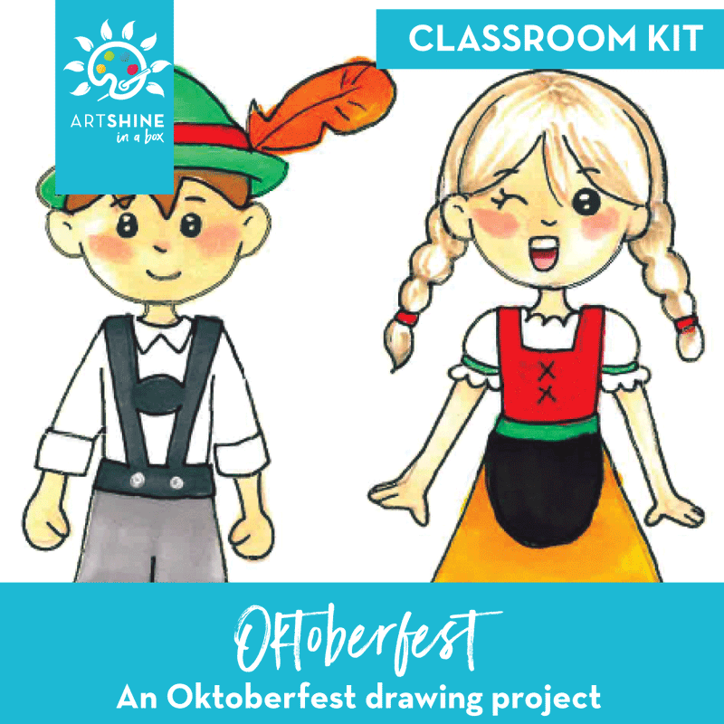 Art Kits + Video Tutorial | Watercolour Paint Project | Oktoberfest Kids (Classroom Kit)