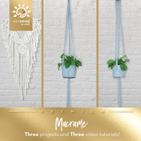 Macrame Art Kit + Video Tutorial | Twist and Tie Rope to Create Fun Functional Art (Premium Box)