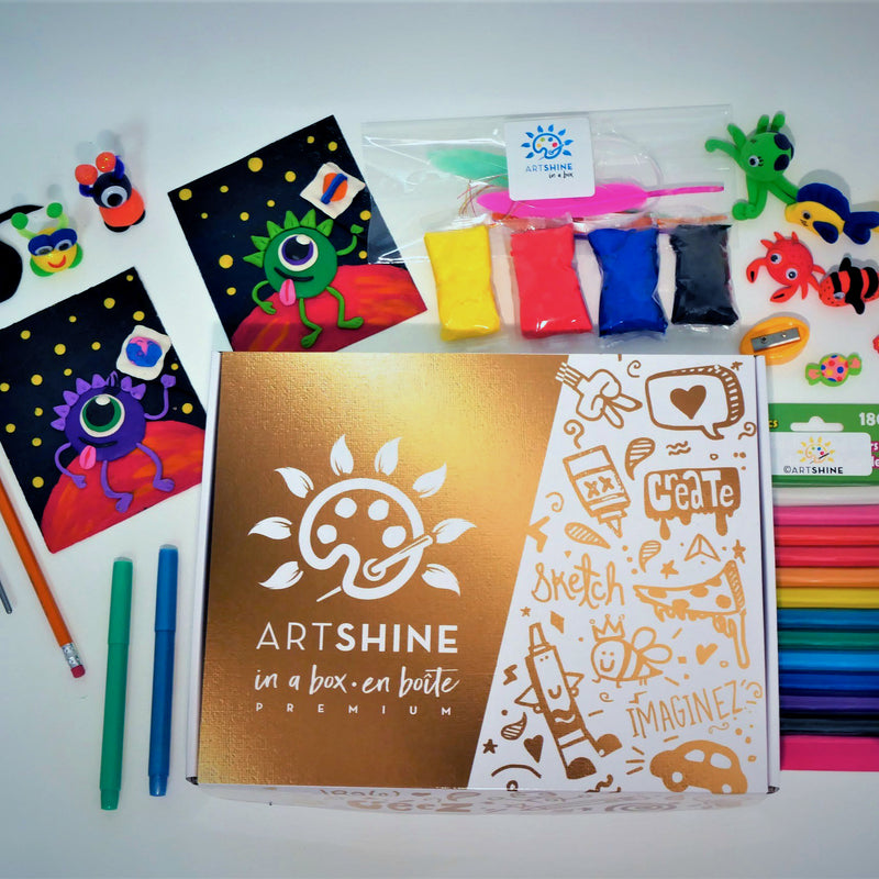 Clay Art Kit + Video Tutorials | Sculpt Clay to Create Fun 2D and 3D Projects (Premium Box)