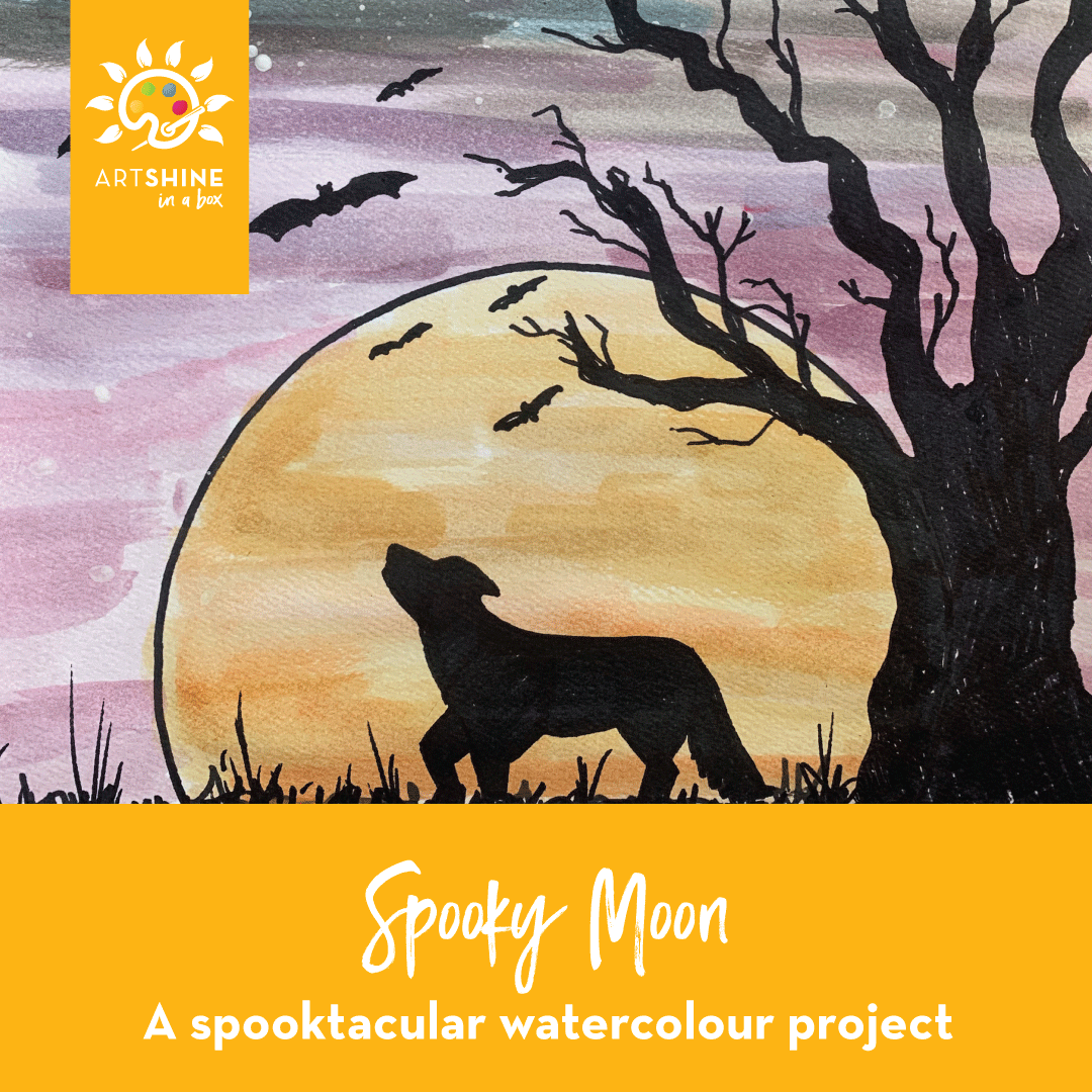 Art Kit | Fall | Spooky Watercolour Project | Spooky Moon (Specialty Box) 🔰