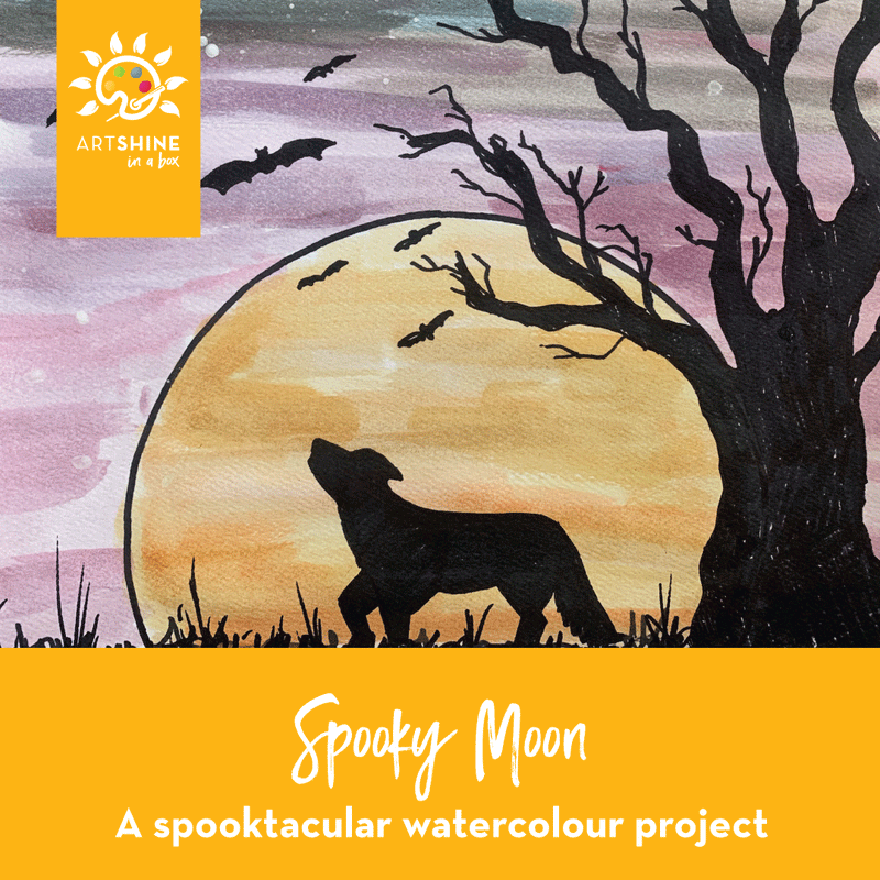 Art Kit | Fall | Spooky Watercolour Project | Spooky Moon (Specialty Box) 🔰