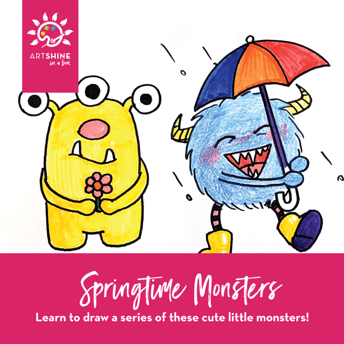 Spring Monsters | Art Kit + Video Tutorial | Mixed Media Marker Projects (Specialty Box)