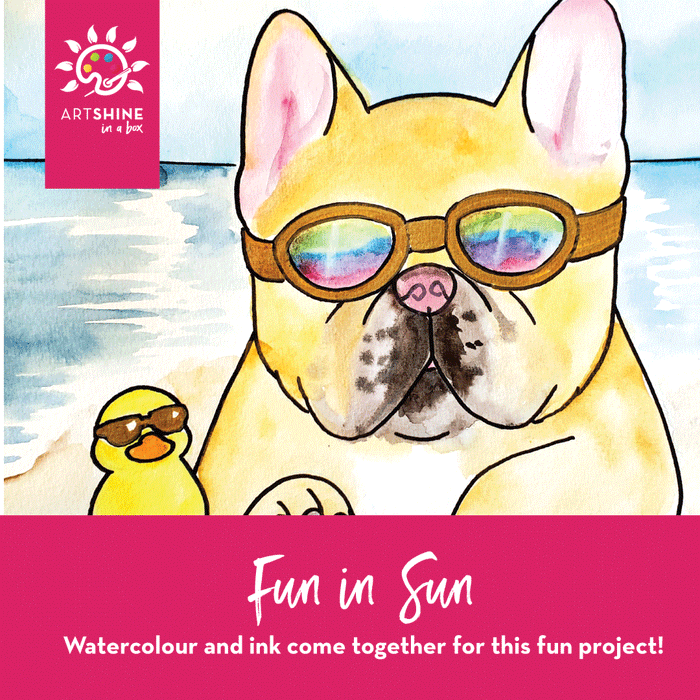 Fun in the Sun | Art Kit + Video Tutorial | Watercolour Paint Project (Specialty Box)