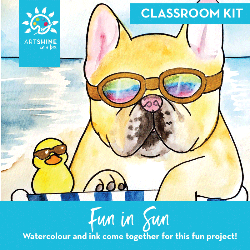Art Kits + Video Tutorial | Watercolour Painting Project | Fun in the Sun (Classroom Kit)